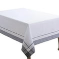 thumbnail image 1 of Fennco Styles Neutra Banded Border Design Tablecloth - Decorative Table Cover for Everyday Use, Dining Table Décor, Banquets, Family Gatherings and Special Occasions, 1 of 3