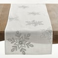 thumbnail image 1 of Fennco Styles Nivalis Collection Holiday Embroidered Snowflakes Table Runner 16x108 Inch Silver, 1 of 4