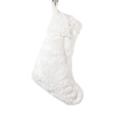 Fennco Styles NoÃ«l Blanc Faux Fur Design White Holiday Christmas Tree Skirt
