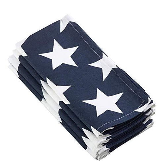 Fennco Styles Patriotic Collection Americana Star Spangled 100% Pure Cotton Table Linen
