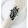 thumbnail image 1 of Fennco Styles Perched Owl Metal Napkin Rings, Set of 4 - Pewter Animal Design Napkin Holders for Home Décor, Dining Table, Banquets, Family Gathering and Special Occasions, 1 of 6