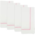thumbnail image 1 of Fennco Styles Pink Embroidered Line Design Cloth Napkins 20" W x 20" L, Set of 4 - Shimmering Dinner Napkins for Home Décor, Everyday Use, Christmas, Banquets and Special Events, 1 of 4