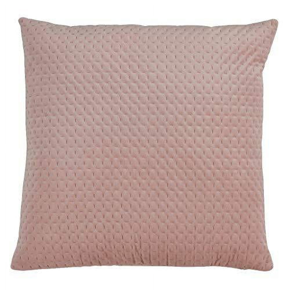 Blush Pinsonic Velvet Square Throw Pillow