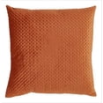 thumbnail image 1 of Fennco Styles Pinsonic Velvet Decorative Throw Pillow 18" W x 18" L - Rust Square Cushion for Home, Couch, Bedroom, Living Room and Office Décor, 1 of 3