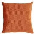 thumbnail image 1 of Fennco Styles Pinsonic Velvet Decorative Throw Pillow 22" W x 22" L - Rust Square Cushion for Home, Couch, Bedroom, Living Room and Office Décor, 1 of 3