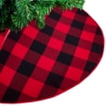 thumbnail image 1 of Fennco Styles Red Buffalo Check Plaid Cotton Christmas Tree Skirt 53" Tree Skirt, 1 of 2