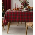 thumbnail image 1 of Fennco Styles Red Plaid Holiday Tablecloth 56" W X 72" L - Classic Tartan Rectangular Table Cover for Dining Room, Christmas Décor, and Winter Festivals, 1 of 5