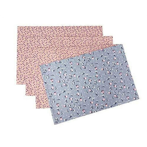 Fennco Styles Reversible Design Cotton Blend Placemats 12" W x 18" L, Set of 4