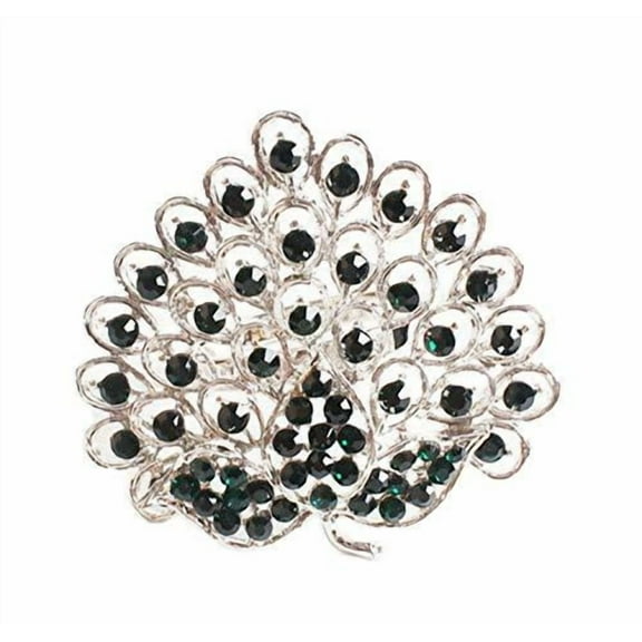 Fennco Styles Rhinestone Crystal Flower Napkin Rings Wedding Holiday Table Decoration - Set of 4