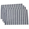 thumbnail image 1 of Fennco Styles Ribbed Cotton Placemats 14" W x 20" L, Set of 4 - Navy Blue Striped Table Mats for Home, Dining Room, Banquets, Family Gatherings , Holidays and Special Occasion, 1 of 3