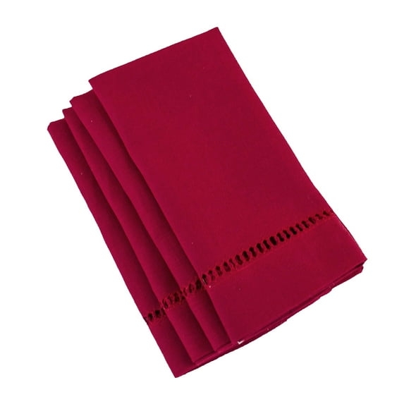 Fennco Styles Rochester Collection Classic Hemstitched Solid Color Daily Use Table Linens