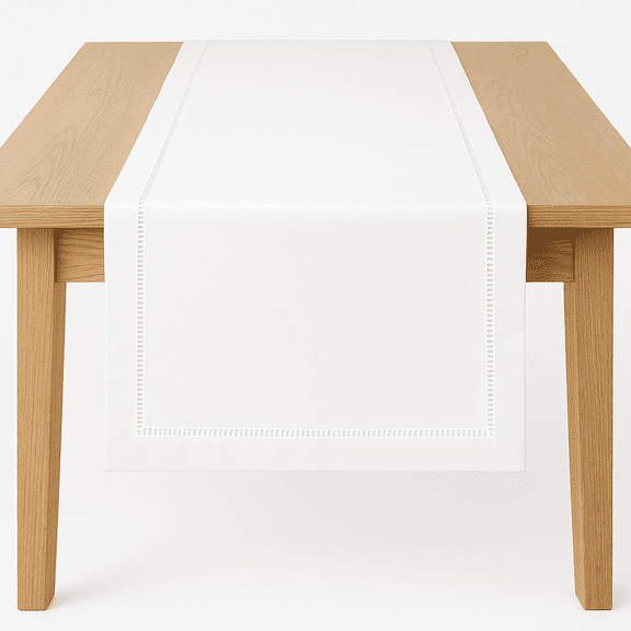 Fennco Styles Rochester Collection Classic Hemstitched Solid Color Daily Use Table Linens