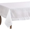 thumbnail image 1 of Fennco Styles Rochester Collection Contemporary Hemstitched Polyester 70 x 120 Inch Table Cloth for Dining Table, Banquet, Wedding, Family Dinner, White, 1 of 4