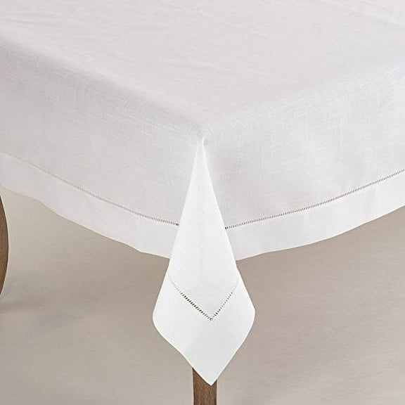 Fennco Styles Rochester Collection Tablecloth with Hemstitched Border (60" Square)