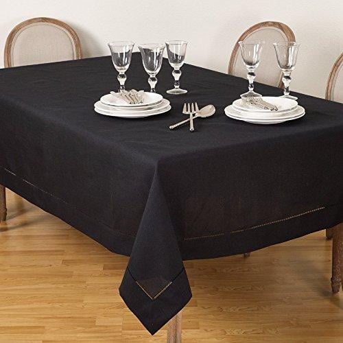 Fennco Styles Rochester Collection Tablecloth with Hemstitched Border (70"x160" Tablecloth)