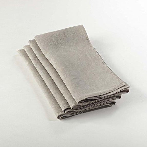 Fennco Styles Ruffled Stone Wash Linen 20-inch Napkins, Set of 4