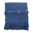 thumbnail image 1 of Fennco Styles Sevan Collection Bohemian Tufted Fringe 100% Cotton 50 x 60 Inch Throw â€“ Blue Throw Blanket, 1 of 3