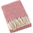 thumbnail image 1 of Fennco Styles Sevan Collection Soft 100% Cotton Diamond Weave Throw Blanket, 50" W x 60" L (Red), 1 of 2