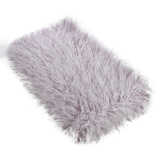 Fennco Styles Sevan Faux Mongolian Fur Shaggy Fluffy Throw Blanket, 50" x 60", 8 Colors