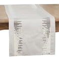 thumbnail image 1 of Fennco Styles Shimmering Sequin Border Table Runner 16" W X 72" L - Silver Table Cover for Home, Dining Room, Banquets, Family Gatherings, Everyday Use and Special Occasions, 1 of 3