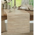 thumbnail image 1 of Fennco Styles Shimmering Woven Nubby Texture Water Hyacinth Table Runner (Natural 14"x90"), 1 of 6