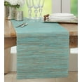 thumbnail image 1 of Fennco Styles Shimmering Woven Nubby Texture Water Hyacinth Table Runner (Turquoise 14"x54"), 1 of 5