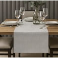 thumbnail image 1 of Fennco Styles Simple Ticking Stripes Reversible Pure Cotton Table Runner 16 x 54 Inch - Grey Soft Table Cover for Everyday Use, Banquets, Family Gathering, Special Events and Home Décor, 1 of 4