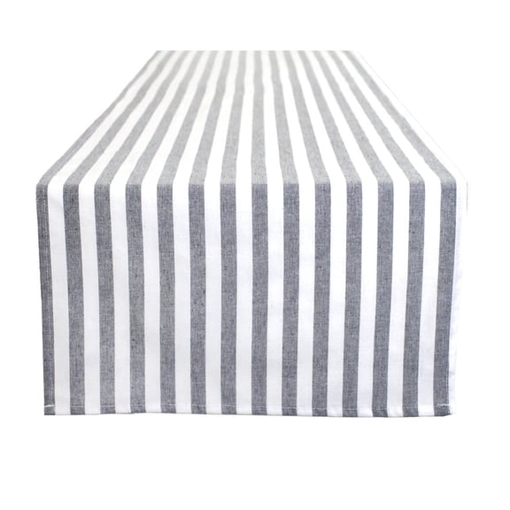 Fennco Styles Soft Thick Striped 100% Pure Cotton Table Runner 16 x 36 Inch