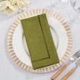 thumbnail image 1 of Fennco Styles Solid Color Laser-Cut Hemstitch Cloth Napkins 20" W x 20" L, Set of 4 - Green Classic Dinner Napkins for Dining Table Décor, Banquets, Holiday, Family Gathering and Special Occasion, 1 of 1