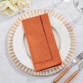 thumbnail image 1 of Fennco Styles Solid Color Laser-Cut Hemstitch Cloth Napkins 20" W x 20" L, Set of 4 - Ivory Classic Dinner Napkins for Dining Table Décor, Banquets, Holiday, Family Gathering and Special Occasion, 1 of 1
