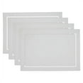 thumbnail image 1 of Fennco Styles Solid Color Laser-Cut Hemstitch Design Table Placemats 13" W x 19" L, Set of 4 - Classic Table Mats for Dining Table Décor, Banquets, Holiday, Family Gathering and, 1 of 13