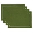thumbnail image 1 of Fennco Styles Solid Color Laser-Cut Hemstitch Design Table Placemats 13" W x 19" L, Set of 4 - Classic Table Mats for Dining Table Décor, Banquets, Holiday, Family Gathering and, 1 of 13