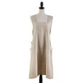 thumbnail image 1 of Fennco Styles Solid Criss Cross Back Apron Pure 100% Linen Cooking Kitchen Apron, 1 of 2