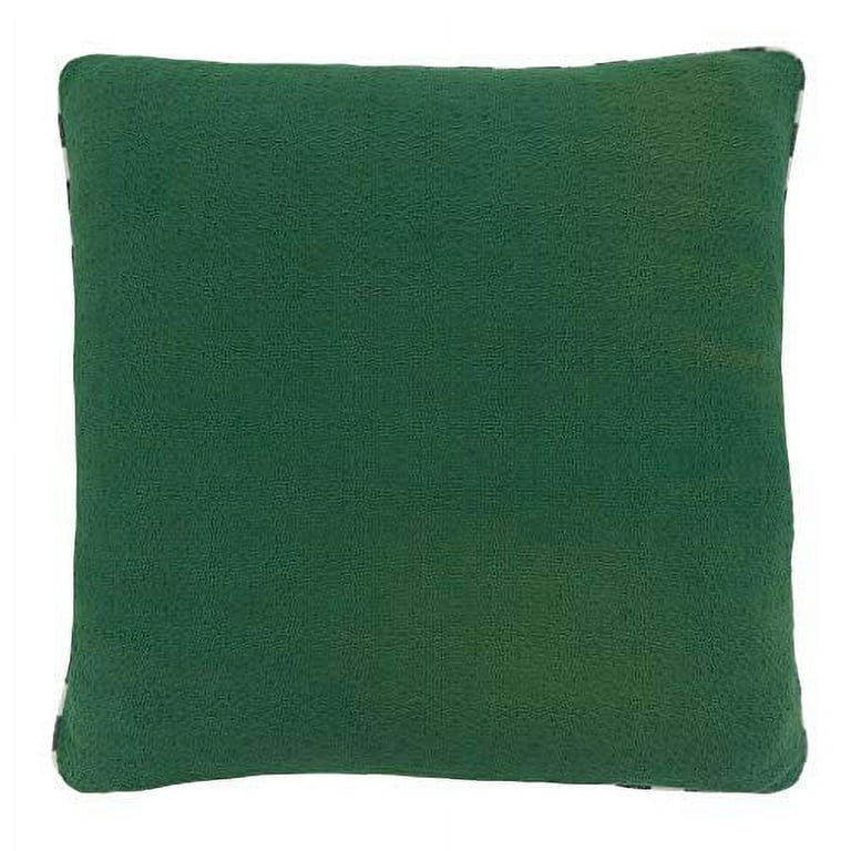 18 x 18 Inches Boho Green Tassel Decorative Leaves Throw Pillow Cover Cushion Protector