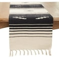 thumbnail image 1 of Fennco Styles Southwestern Table Runner with Fringe 16" W x 90" L – Black & Natural Cotton Blend Table Cover for Home Décor, Dining Table, Banquets, and Everyday Use, 1 of 3