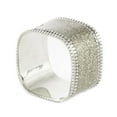 thumbnail image 1 of Fennco Styles Sparkling Square Design Metal Napkin Rings, Set of 4, 1 of 12