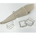 thumbnail image 1 of Fennco Styles Square Metal Frame Napkin Rings, Set of 4 - Gold Minimalist Bangle Napkin Holders for Home, Dining Room, Banquets, Family Gatherings, Holidays and Special Occasions, 1 of 4