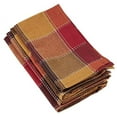 thumbnail image 1 of Fennco Styles Stitched Plaid 20"X20" Dinner Napkin, Brown, Set of 4, Multicolor, 1 of 2