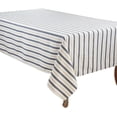 thumbnail image 1 of Fennco Styles Striped Design Tablecloth 65" W x 120" L - Blue Table Cover for Home, Dining Table, Banquets, Family Gatherings, Everyday Use and Special Occasions, 1 of 3