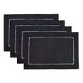 thumbnail image 1 of Fennco Styles Stylish Solid Color with Hemstitched Border Table Placemat - Set of 4 (Black, 13"x19" Placemat - Set of 4), 1 of 3