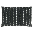 thumbnail image 1 of Fennco Styles Textured Woven Striped Throw Pillow Cover 16" W x 24" L - Black Cushion Case for Home, Couch, Bedroom, Living Room and Office Décor, 1 of 3