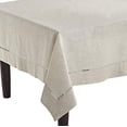 thumbnail image 1 of Fennco Styles Toscana Contemporary Hemstitched Linen Blend 65 x 140 Inch Table Cloth for Dinner Table, Parties, Wedding Decorations, Natural, 1 of 4