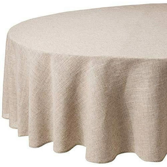 Fennco Styles Toscana Contemporary Linen Blend Table Cloth for Dinner Table, Parties, Wedding Decorations