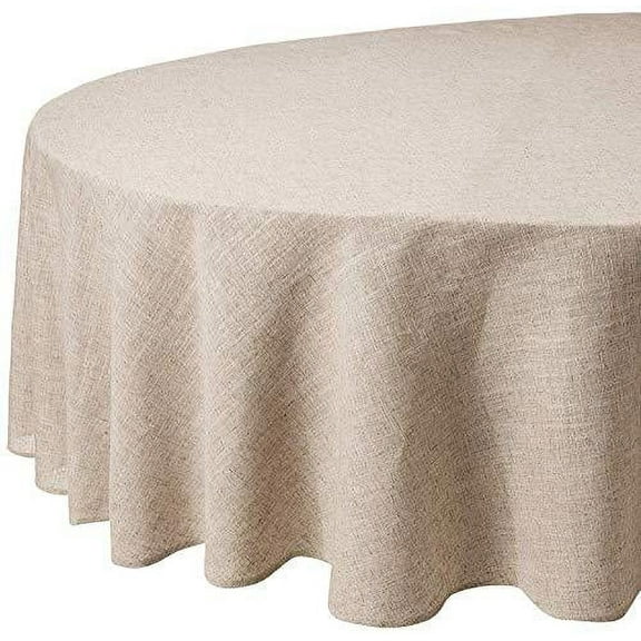 Fennco Styles Toscana Contemporary Linen Blend Table Cloth for Dinner Table, Parties, Wedding Decorations