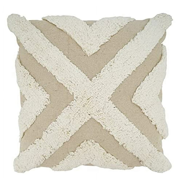 Ivory textured pillow hot sale