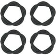 thumbnail image 1 of Fennco Styles Twisted Resin Napkin Rings, Set of 4 - Black Modern Design Napkin Holders for Home, Dining Table, Banquets Décor, Weddings and Special Occasions, 1 of 3