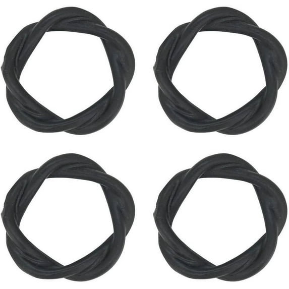 Fennco Styles Twisted Resin Napkin Rings, Set of 4 - Black Modern Design Napkin Holders for Home, Dining Table, Banquets Décor, Weddings and Special Occasions