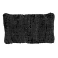 thumbnail image 1 of Fennco Styles Unique Chindi Design 100% Cotton Decorative Throw Pillow Cover 14 x 23 Inch - Black Textured Accent Pillowcase for Home, Couch, Living Room and Office Décor, 1 of 4