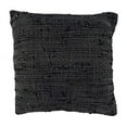 thumbnail image 1 of Fennco Styles Unique Chindi Design 100% Cotton Decorative Throw Pillow Cover & Insert 22 x 22 Inch - Black Textured Accent Pillow for Home, Couch, Living Room and Office Décor, 1 of 4