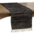 thumbnail image 1 of Fennco Styles Unique Tasseled Chindi Design 100% Cotton Table Runner 16 x 72 Inch - Black Table Runner for Home Décor, Dining Table, Banquets and Special Occasion, 1 of 3